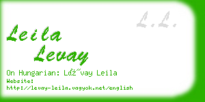 leila levay business card